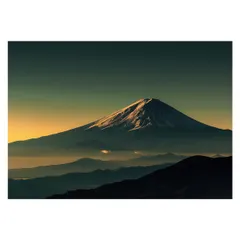 【B3サイズ（約36x51cm）】【lh-poster-4223】和風　金の富士 金運 ゴールド 山 富士山 ふじさん 横ポスター ご利益 運気 グッズ アイテム 開運 インテリア  レトロ