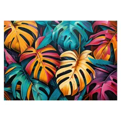 【A3サイズ（約30×42cm）】【lh-poster-4256】モンステラポスター トロピカル 熱帯植物 ハワイアン ボルシギアナ デリシオーサ アダンソニー 葉っぱ グリーン 植物 南国 インテリア アート