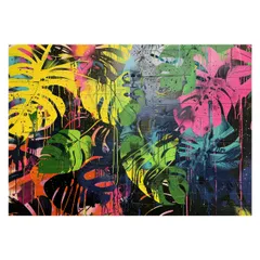 【A4サイズ(約21x30cm)】【lh-poster-4262】モンステラポスター トロピカル 熱帯植物 ハワイアン ボルシギアナ デリシオーサ アダンソニー 葉っぱ グリーン 植物 南国 インテリア アート