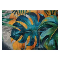 【B4サイズ(約25x36cm)】【lh-poster-4268】モンステラポスター トロピカル 熱帯植物 ハワイアン ボルシギアナ デリシオーサ アダンソニー 葉っぱ グリーン 植物 南国 インテリア アート