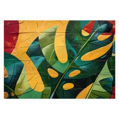 【A4サイズ（約21x30cm）】【lh-poster-4283】モンステラポスター トロピカル 熱帯植物 ハワイアン ボルシギアナ デリシオーサ アダンソニー 葉っぱ グリーン 植物 南国 インテリア アート