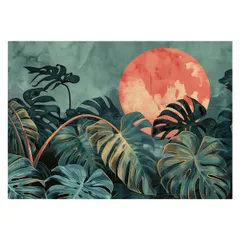 【B4サイズ(約25x36cm)】【lh-poster-4428】モンステラポスター トロピカル 熱帯植物 ハワイアン ボルシギアナ デリシオーサ アダンソニー 葉っぱ グリーン 植物 南国 インテリア アート