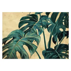 【B4サイズ(約25x36cm)】【lh-poster-4437】モンステラポスター トロピカル 熱帯植物 ハワイアン ボルシギアナ デリシオーサ アダンソニー 葉っぱ グリーン 植物 南国 インテリア アート