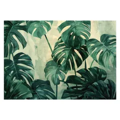 【A4サイズ(約21x30cm)】【lh-poster-4439】モンステラポスター トロピカル 熱帯植物 ハワイアン ボルシギアナ デリシオーサ アダンソニー 葉っぱ グリーン 植物 南国 インテリア アート