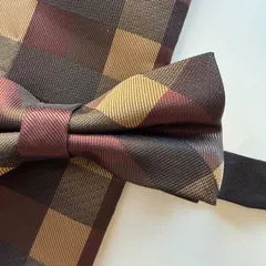 ⑤-11  蝶ネクタイ　ポケットチーフ　カフス3点セット