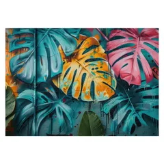 【B2サイズ（約51x73cm）】【lh-poster-4487】モンステラポスター トロピカル 熱帯植物 ハワイアン ボルシギアナ デリシオーサ アダンソニー 葉っぱ グリーン 植物 南国 インテリア アート