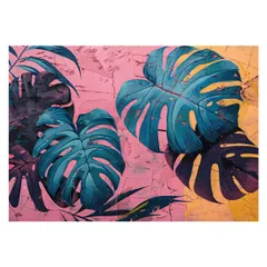 【B3サイズ（約36x51cm）】【lh-poster-4490】モンステラポスター トロピカル 熱帯植物 ハワイアン ボルシギアナ デリシオーサ アダンソニー 葉っぱ グリーン 植物 南国 インテリア アート