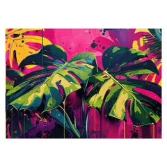 【A3サイズ（約30×42cm）】【lh-poster-4491】モンステラポスター トロピカル 熱帯植物 ハワイアン ボルシギアナ デリシオーサ アダンソニー 葉っぱ グリーン 植物 南国 インテリア アート