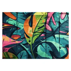 【A3サイズ（約30×42cm）】【lh-poster-4493】モンステラポスター トロピカル 熱帯植物 ハワイアン ボルシギアナ デリシオーサ アダンソニー 葉っぱ グリーン 植物 南国 インテリア アート