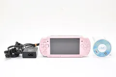 【限定希少カラー・外観美品】SONY PSP-3000 ブラッサムピンク 本体 高画質液晶 薄型軽量モデル/PlayStation Portable すぐ遊べるセット
