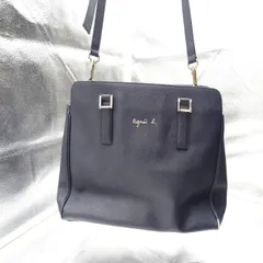 アニエスベー agnesb. レザー ショルダーバッグ ブラック かばん アニエスベーボヤージュ 持ち手なし