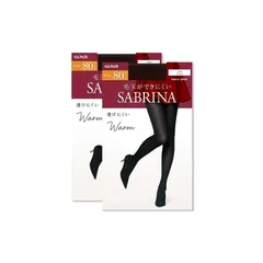 【新品】 あったかタイツ サブリナ ウォーム なめらか極めた暖かさ 80デニール 同色2足組 SBW23