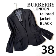 美品✨バーバリーロンドン ノバチェック テーラードジャケット ワンボタン ブラック 黒 ノヴァチェック 1B