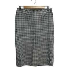 theory luxe(セオリーリュクス) スカート サイズ040 M レディース美品  - 黒×白 ひざ丈/チェック柄
