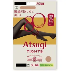 【新品】 [アツギ] 脚線引きしめて美しく 80デニール ＜2足組＞ 着圧(足首9hPa) 毛玉ができにくい 暖かい 静電気防止 FP80902P・FP12892P