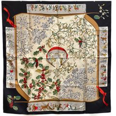 エルメス カレ90 Neige d'Antan シルクスカーフ 去年の雪 HERMES