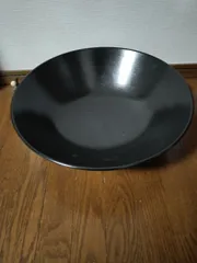 花器 大皿 黒色 磁器製 花台 窯 工房 池坊 フラワーベース 水盤 華道具 花瓶 シンプル 生花 華道 手作り 大型 アンティーク  レトロ インテリア ビンテージ 昭和 24428四つ葉[YT00566]