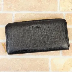 未使用 バルコス BARCOS ☆ シュリンクレザー ラウンドジップ 長財布 黒 ブラック 財布 牛革