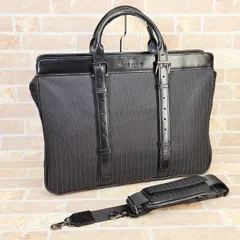 タケオキクチ ☆ ストライプ柄 3WAY ブリーフケース 書類鞄 A4OK TAKEOKIKUCHI ビジネスバッグ ブラック 黒  ナイロンバッグ