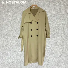& NOSTALGIA ベージュ ダブルブレスト トレンチコート Mサイズのサムネイル