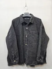 ZARA ブラック デニム シャツ ジャケットL