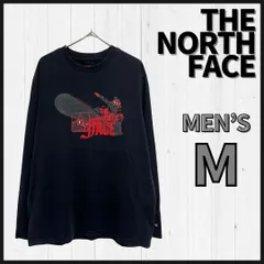 THE NORTH FACE　ロングスリーブ　メンズM　長袖　ロングTシャツ　ブラック　プリントロゴ