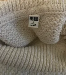 ユニクロ ワッフルニット アイボリー