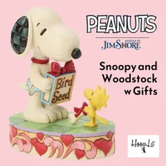 スヌーピー＆ウッドストック ギフト ジムショア フィギュア 置物 おしゃれ インテリア ピーナッツ JIM SHORE Snoopy and Woodstock w Gifts 正規輸入品 プレゼント ギフト 飾りのサムネイル