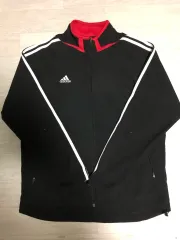 アディダス ブラック 3本線 ウィンドブレーカー ジャケット 100