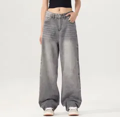 デニムジーンズ　シンプルストレート　ユニセックス