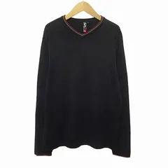 クイックシルバー QUIKSILVER ニット カットソー リブ編み Vネック S 黒のサムネイル