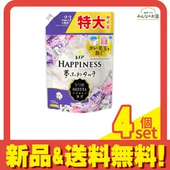 レノアハピネス 夢ふわタッチ リラックスナイト ホワイトムスク 720mL (詰め替え用) 4個セット まとめ売り