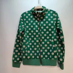 ST BLUE グリーン ドット ツアーベルベット アウター 80 85サイズ 秋冬 512061