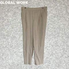 GLOBAL WORK ベージュ ゴム入り スラックス XXLサイズ
