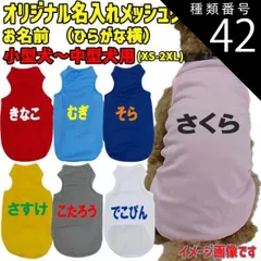 種類42:PINK/2XL 愛犬の名入れが出来る 犬用メッシュタンク ひらがな横書き 犬服 超小型犬～中型犬 XS~2XL 5色展開 プリントカラーは10色 メール便送料無料 【返品交換不可】