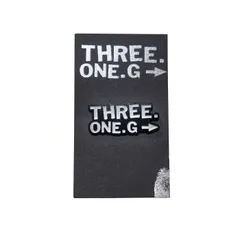 【新品 公式正規品】Three One G ロゴ ピンバッジ The Locust グラインドコア HCレーベル 公式グッズ バッジ