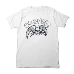 新品 正規品 ORCHID Tシャツ Winged Skull 90s HC 激情系 スカル 公式 半袖Tシャツ 白