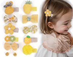 新品 ベビー ヘアクリップ 赤ちゃん ヘアピン リボン 花 かみどめ クリップ 子供 女の子 キッズ ヘアアクセサリー かわいい おしゃれ 10点セット 髪飾り 髪留め プレゼント ギフト 誕生日