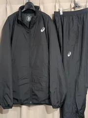asics アシックス 中綿入 ウォーマー ジャケット パンツ 上下 セットアップ 黒 2XL 陸上 サッカー