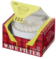 【中古】【非常に良い】カリタ Kalita うまみを引き出す コーヒー ペーパー フィルター ウェーブフィルター 1~2人用 KWF-155 50枚 ホワイト #22211 おしゃれ キャンプ アウトドア 喫茶店 アンテのサムネイル