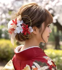 即日発送 ●再販●成人式 結婚式　卒業式　高級造花　髪飾り　振袖　和装　着物　袴
