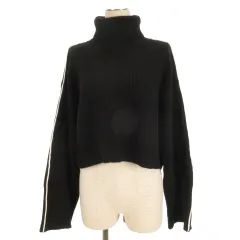 ハレ HARE タートルネック ニット ショート 長袖 ブラック 251014E