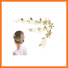 【新品】 SIYINGSAERY ウェディング ヘアアクセサリー 結婚式 髪飾り ヘッドドレス 花嫁 結婚式 髪飾り ゴールド お呼ばれ パーティー ドレス 浴衣 着物 袴 卒業式 和装 小物 1