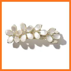 【新品】 [TIGLOSS] バレッタ ヘアアクセサリー 結婚式 お呼ばれ 大きめ パール 髪留め 髪飾り 和装 ヘアピン ヘアクリップ まとめ髪 おしゃれ 大人（タイプA） 1