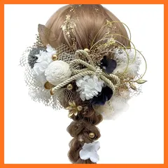 【新品】 髪飾り 成人式 前撮り マム ローズ アジサイ スケルトンリーフ ユーカリ 卒業式 入学式 カスミ草 組紐 網 水引 和玉 金箔 フェザーグラス ドライフラワー プリザーブドフラワー 振袖 袴 ウェディング ホワイト ゴールド ブラック レッド  1