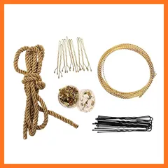 【新品】 [OTAKUMARKET] 成人式 髪飾り 水引 紐 金箔 ピン セット ヘアアクセサリー 卒業式 振袖 袴 七五三 浴衣 ヘアアクセサリー 金箔ヘア 金 ゴールド 成人式前撮り 振袖 着物 和装 卒業式 結婚式 花嫁 ヘッドパーツ 1