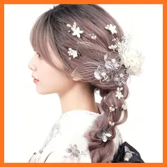 【新品】 [NANA手作り]髪飾り ゴールド シルバー 造花 かすみ草 紫陽花 水引き 成人式 結婚式 卒業式 入学式 夏祭り 花火 浴衣 七五三 振袖 1