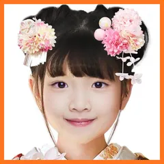 【新品】 OTAKUMARKET 髪飾り 七五三 成人式 浴衣 髪 飾り 花 袴 着物 振袖 和装 卒業式 結婚式 髪留め 子供 和風 高級造花 ヘアアクセサリー 2点セット (ピンク A) 1