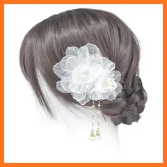 【新品】 [Doscpe]髪飾り クリップ 浴衣 和装 花火大会 シンプル 花 ショート 袴 成人式 卒業式 前撮り 花嫁 七五三 入園式 入学式 レディース 1