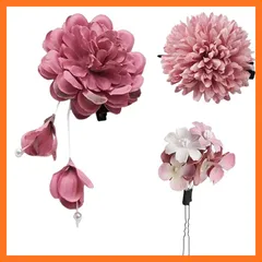 【新品】 PrimeBlis 成人式髪飾り 3点セット 髪留め Uピン お花 ヘアアクセサリー 成人式 結婚式 七五三 夏祭り 花火大会 花見 お正月 卒業式 披露宴 パーティー 髪飾り ヘッドドレス (ピンク) 0